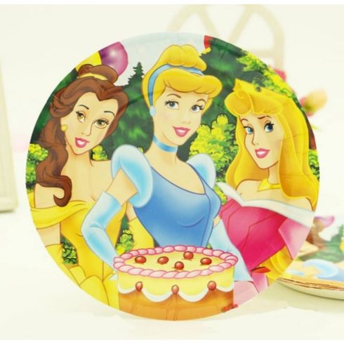 Disney hercegnős tányér 18 cm  (6 db-os szett) (UTOLSÓ 2 CSOMAG RAKTÁRON!)